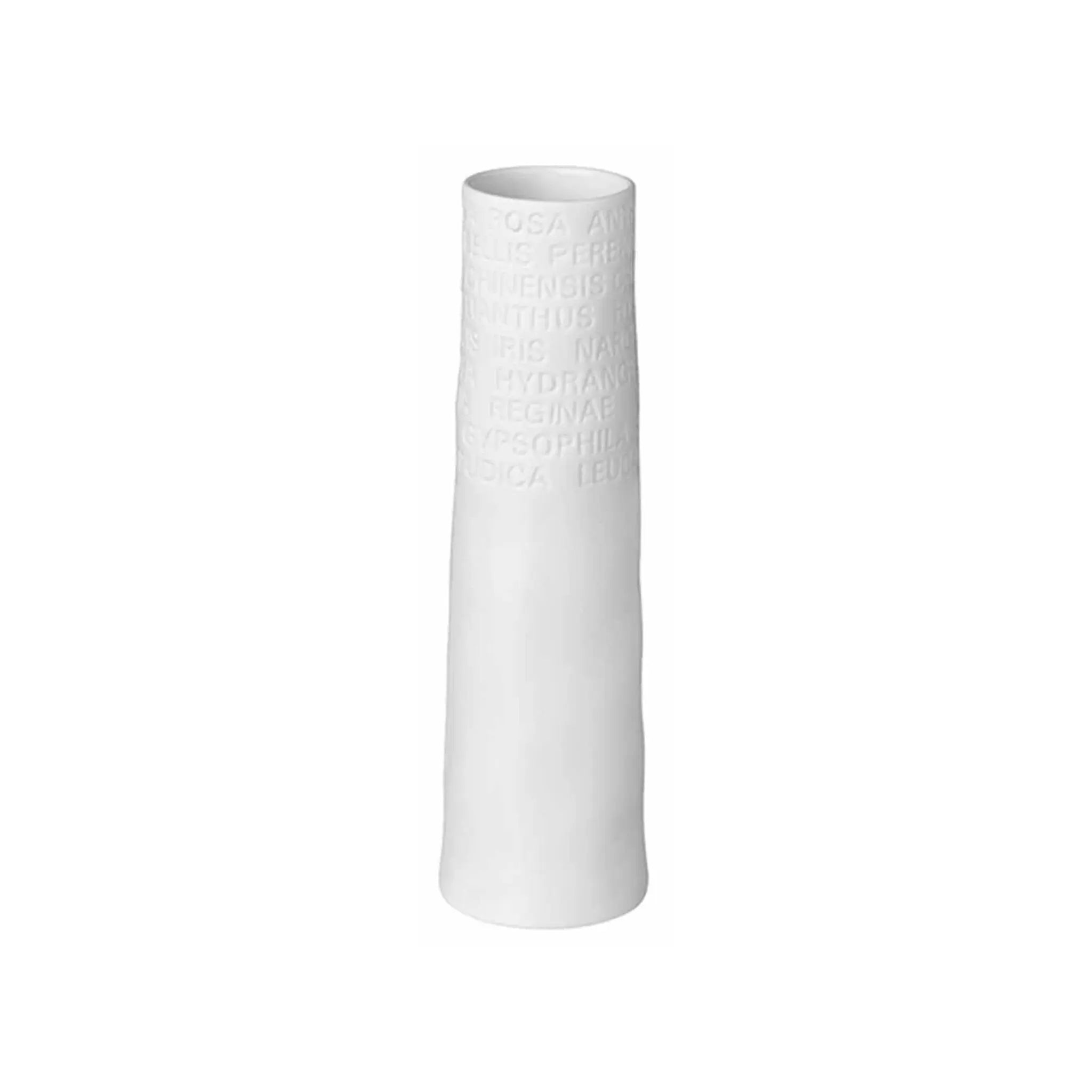 A Poetic Space Porcelain Vase - Flower Names Embossed (Small) Rader