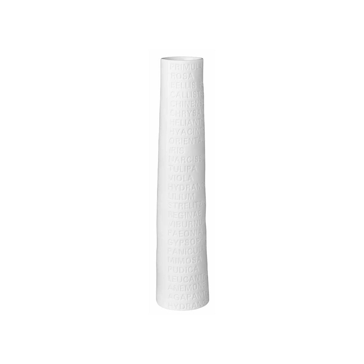 A Poetic Space Porcelain Vase - Flower Names Embossed (Large)
