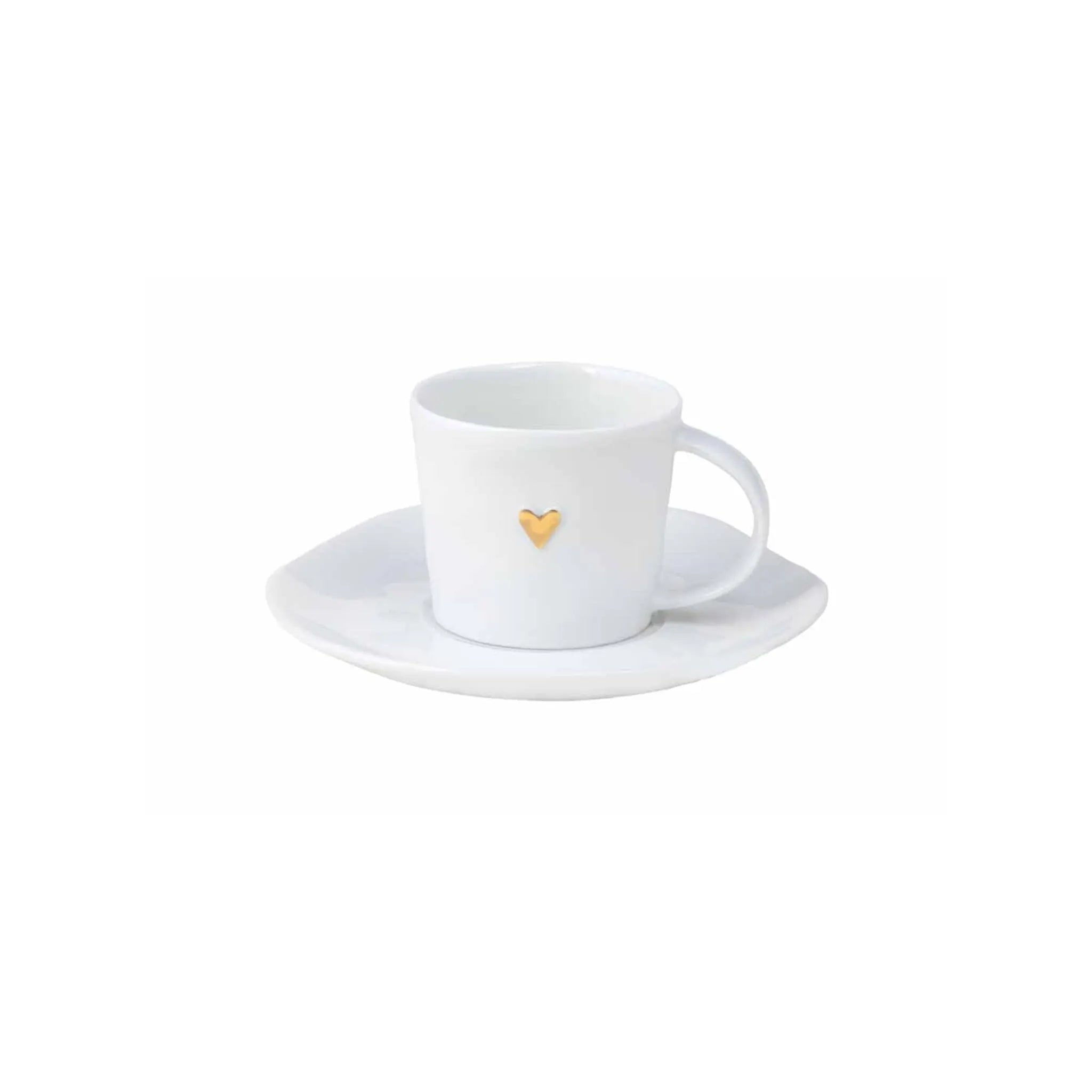 Porcelain Espresso Cup with Saucer - Gold Rader