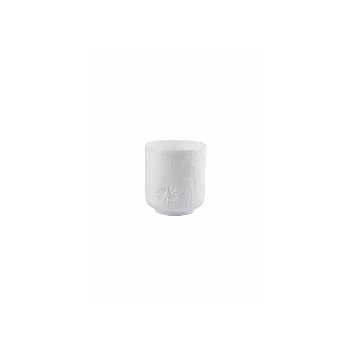 Poetry Tealight Holder Embossed with Grasses & Flowers