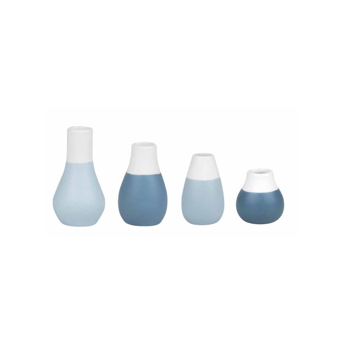 Rader Mini Pastel Vases - Set of 4 - Blue