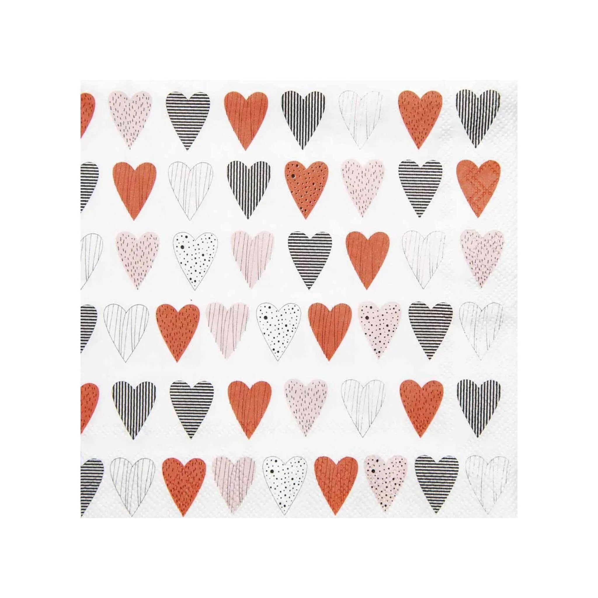 Cocktailnapkin Hearts