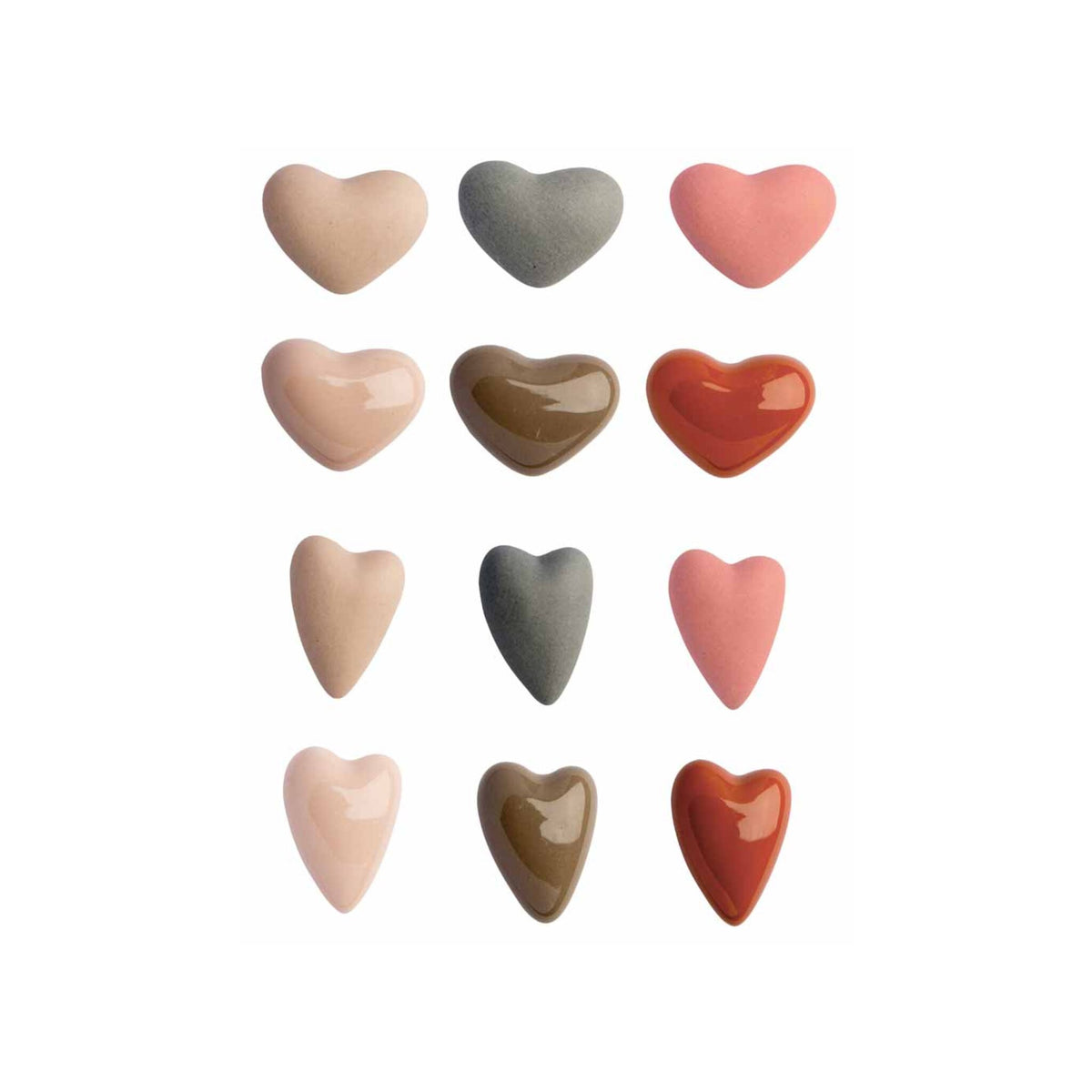 Stoneware Hearts Displaypcs (Pcs Each Design)
