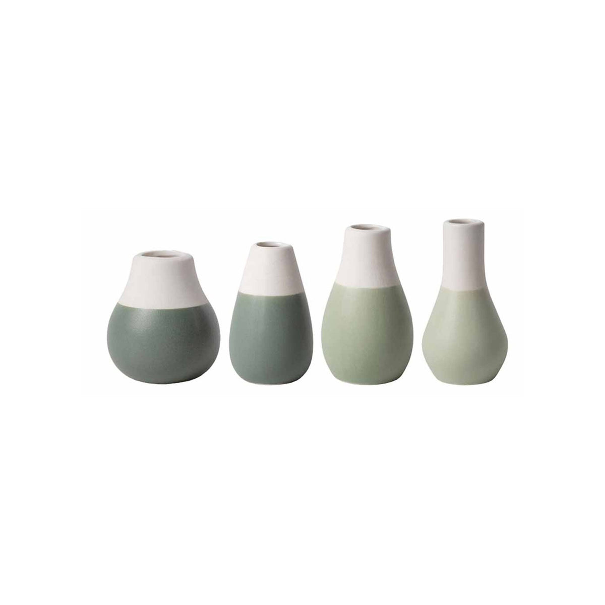 Rader Mini Pastel Vases - Set of 4 - Green