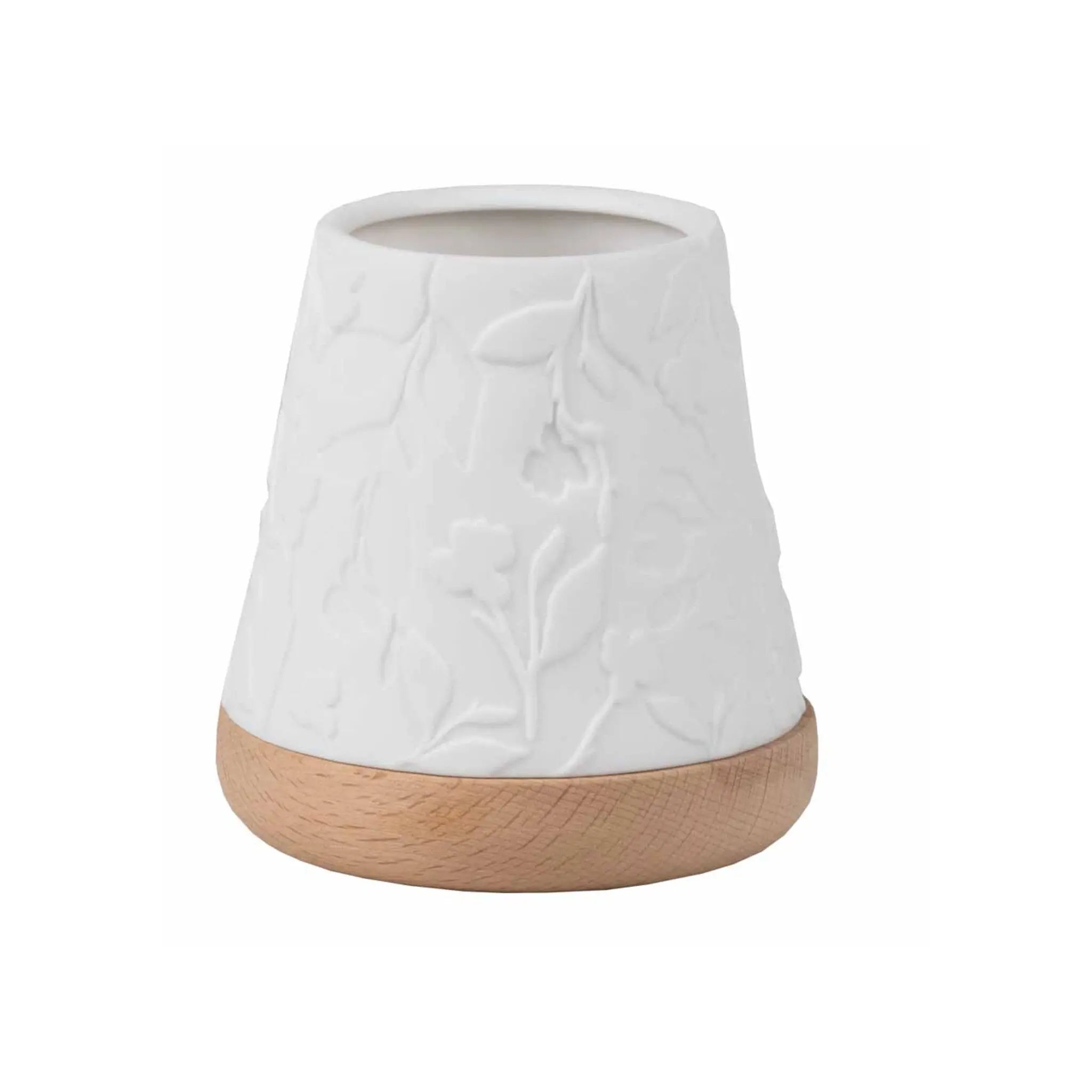 Poetry Lantern with Beechwood Base with Embossed Design Rader