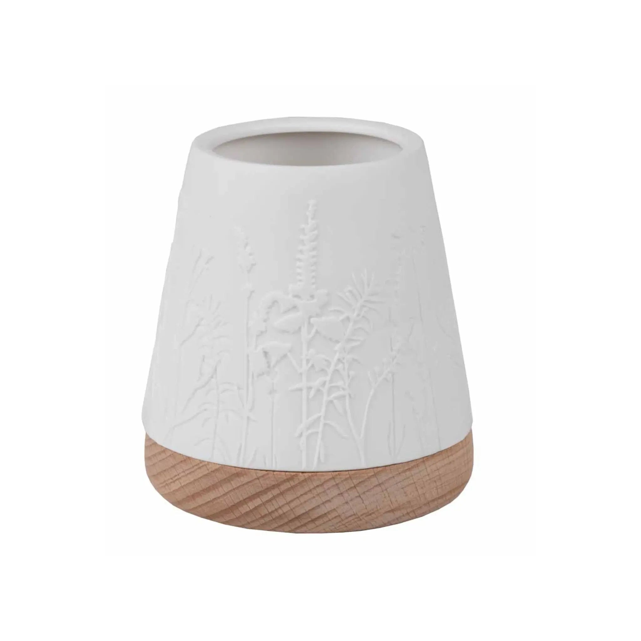 Poetry Lantern with Beechwood Base with Embossed Design Rader