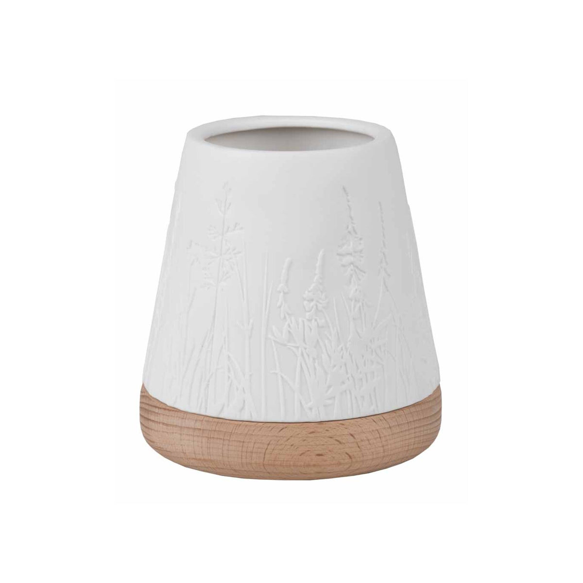 Poetry Lantern with Beechwood Base with Embossed Design
