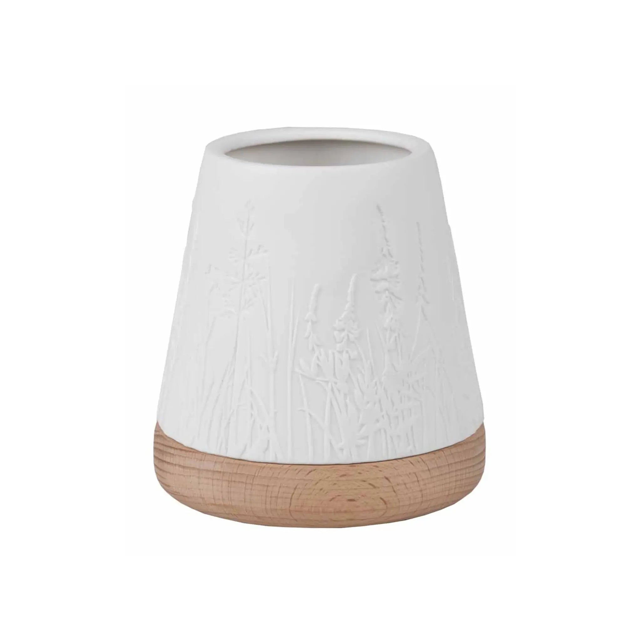 Poetry Lantern with Beechwood Base with Embossed Design Rader