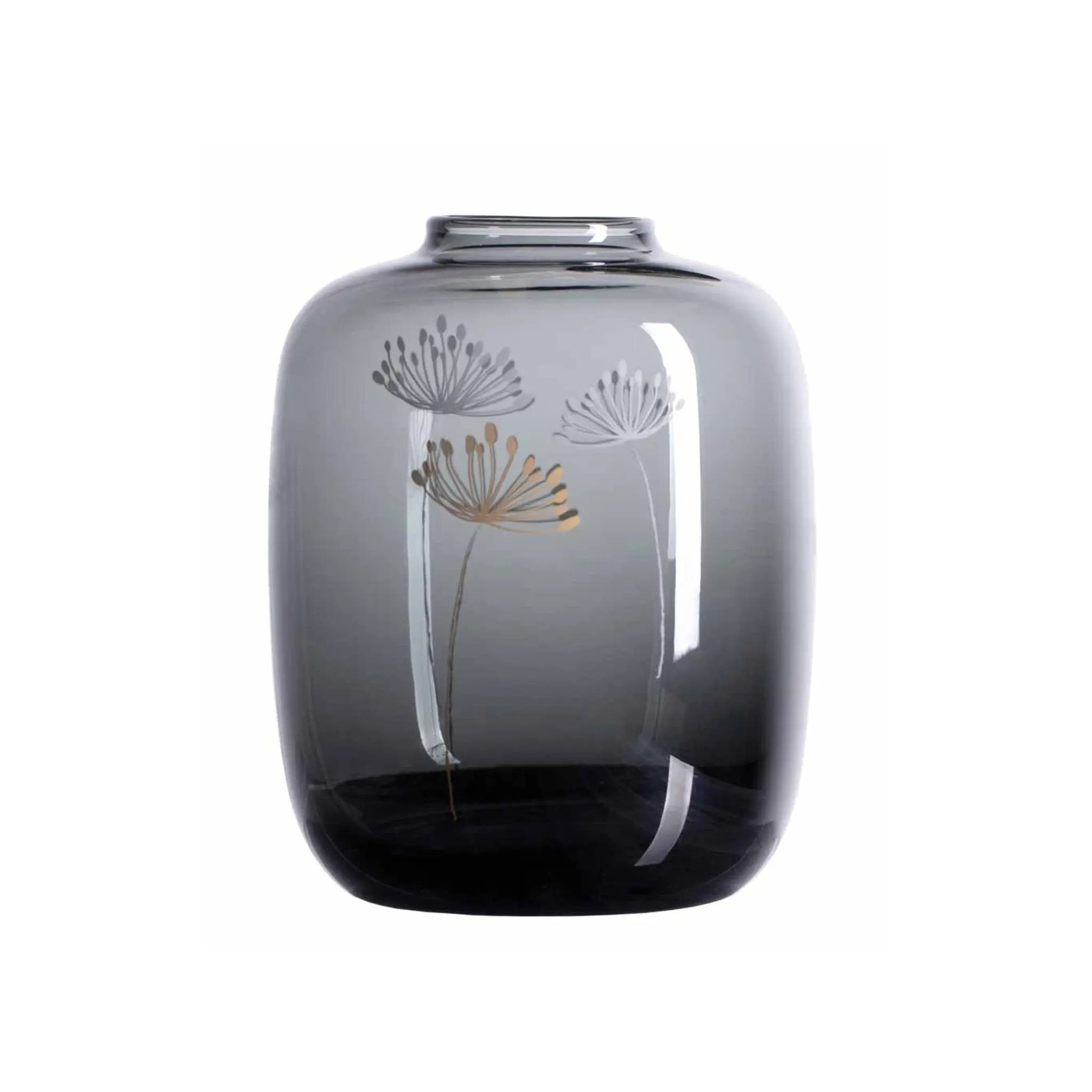 Glass Vase Dandelion  Grey Rader