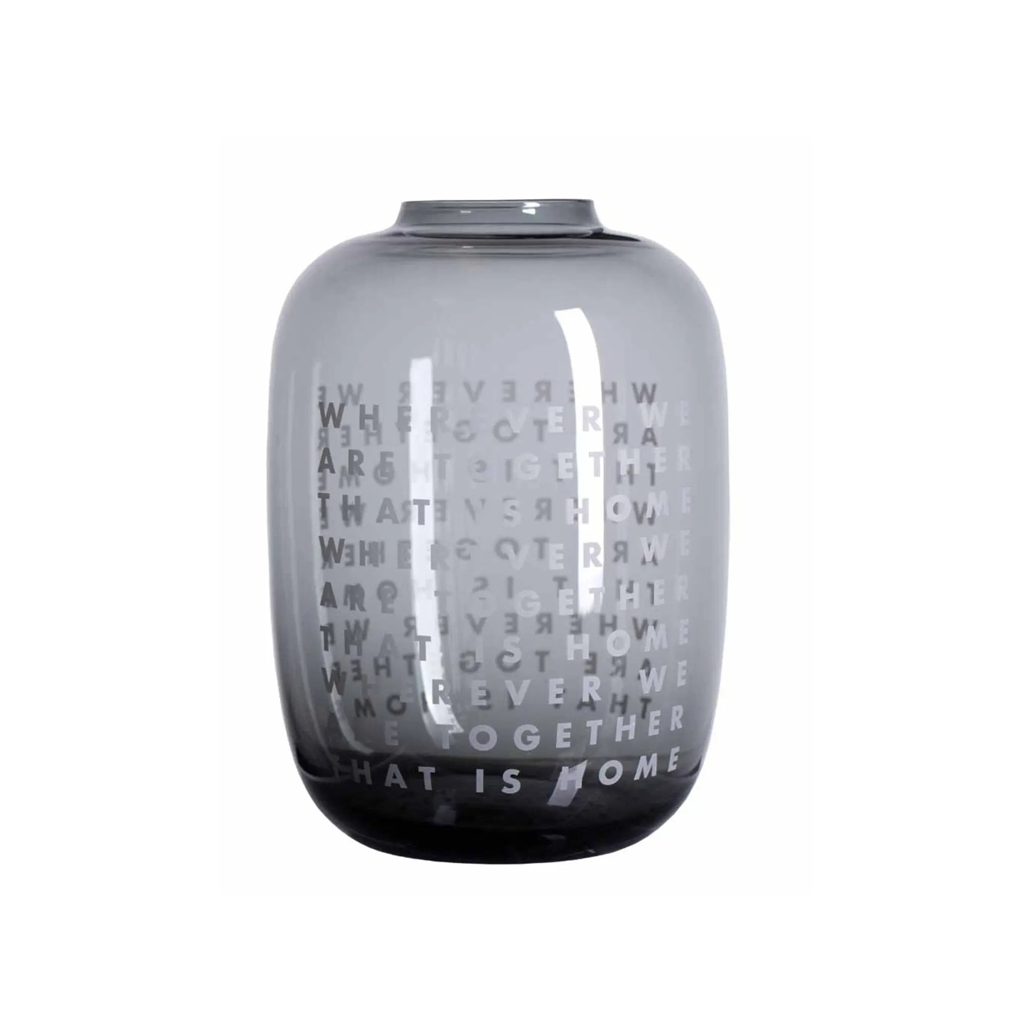 Glass Vase Wherever We Are  Grey Rader