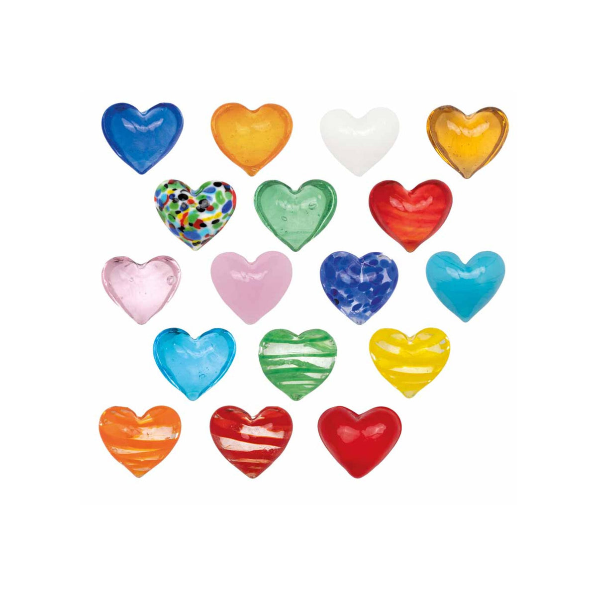 Glass Hearts Displaypcs Assorted