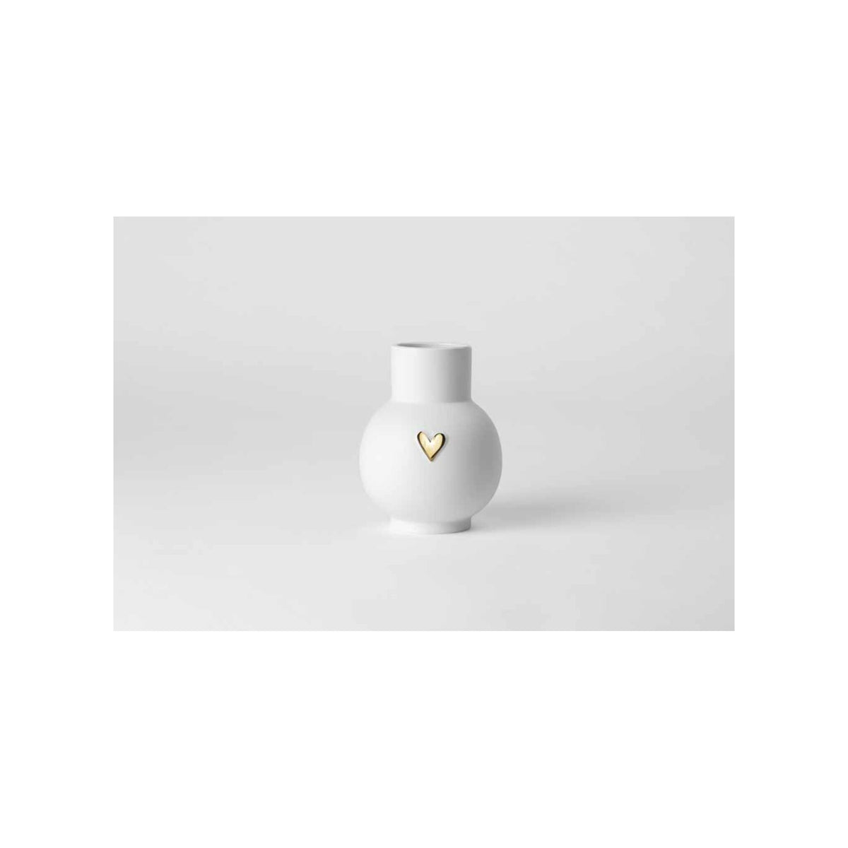 Love Heart Ball Vase - Gold