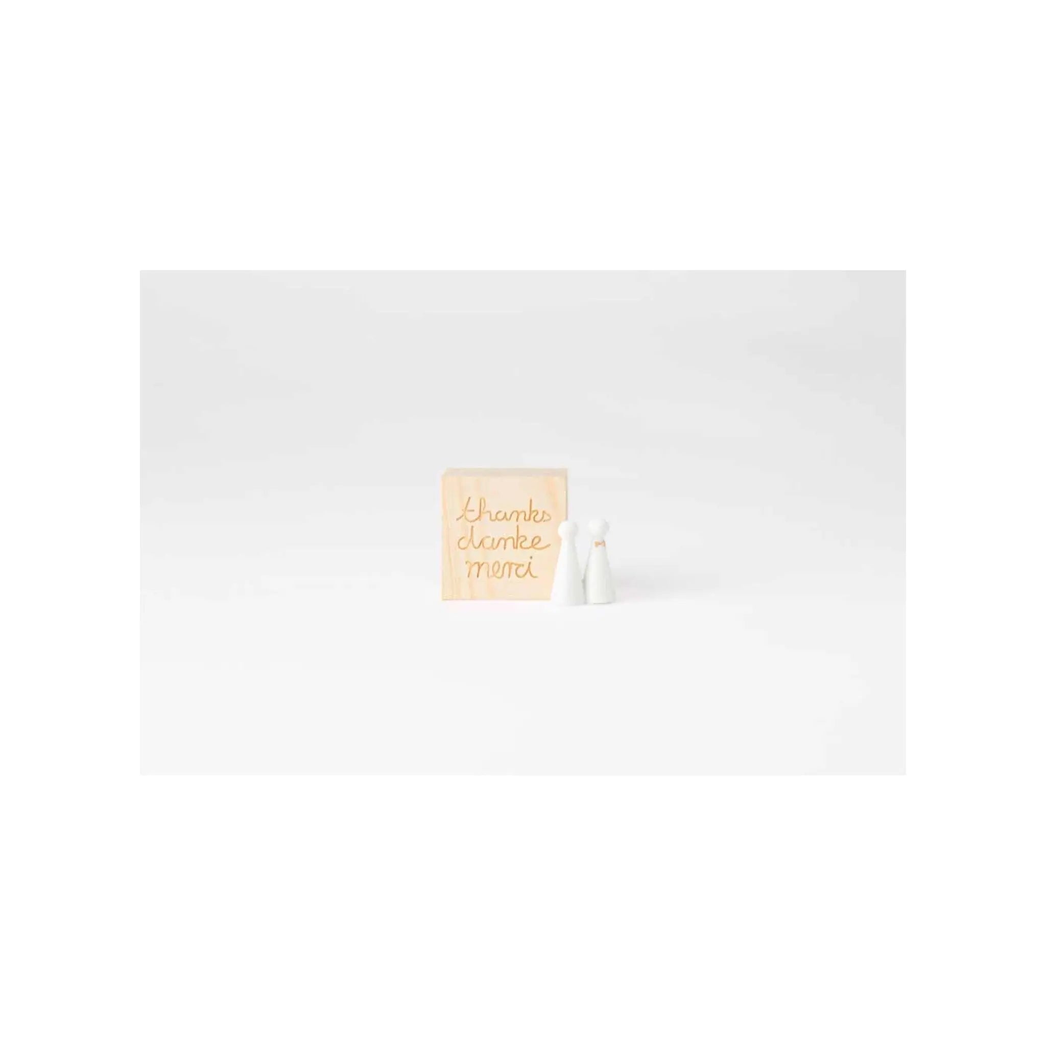 Porcelain Gift in Wood Box - Lucky Box Thanks,merci,danke(couple) Rader