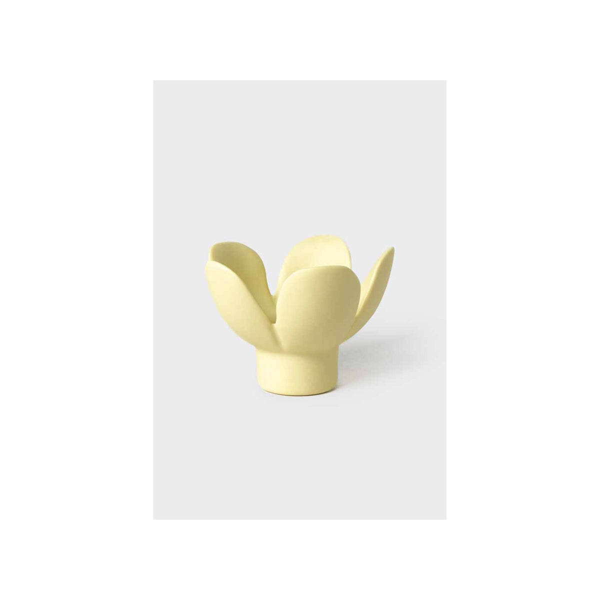 Candle Holder Flower Yellow