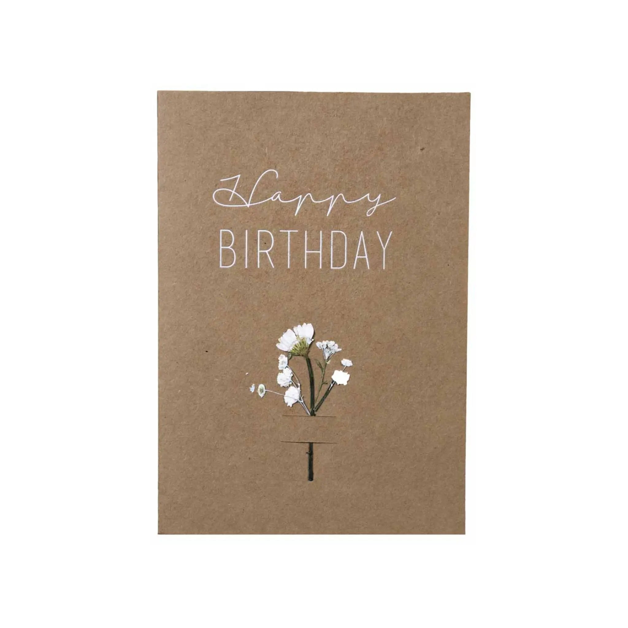 Flower Card Happy Birthday Rader