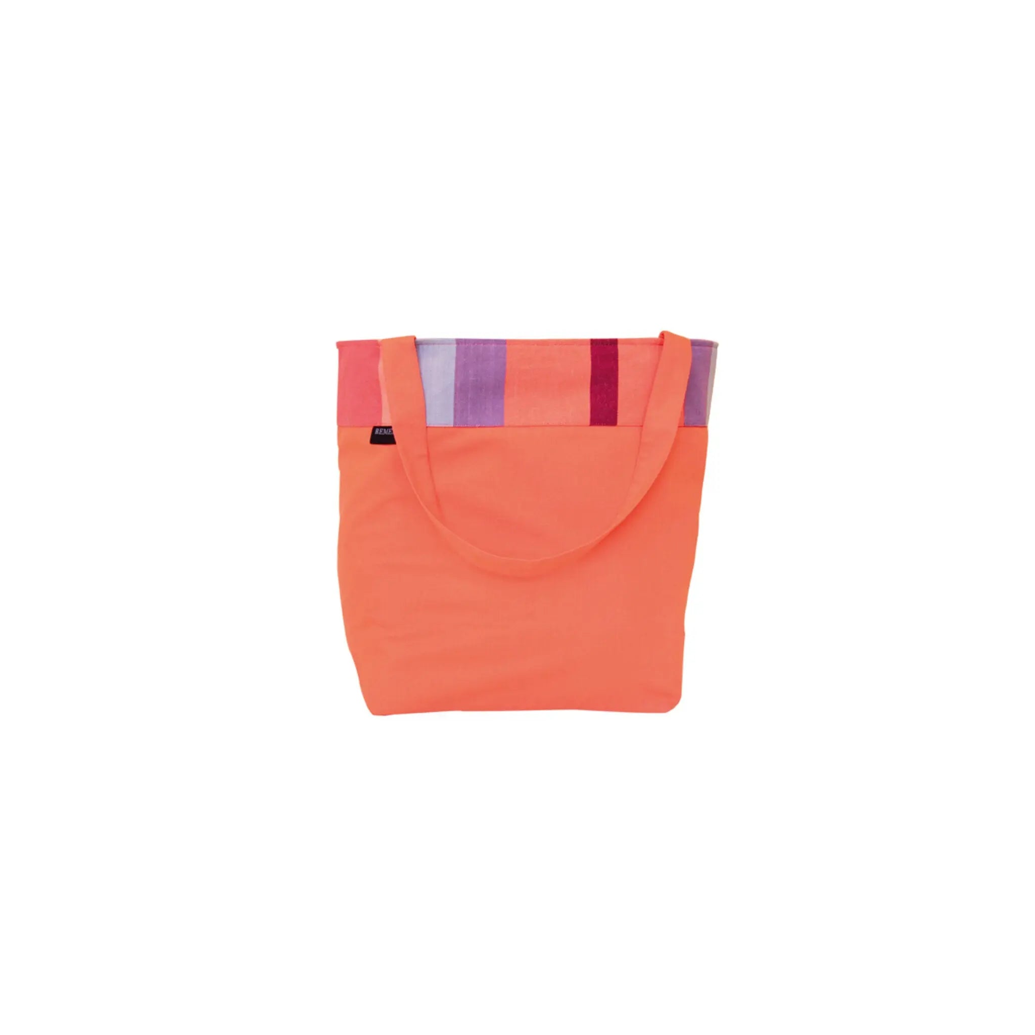 Premium Cotton Beach Tote Bag in Coral Design Remember
