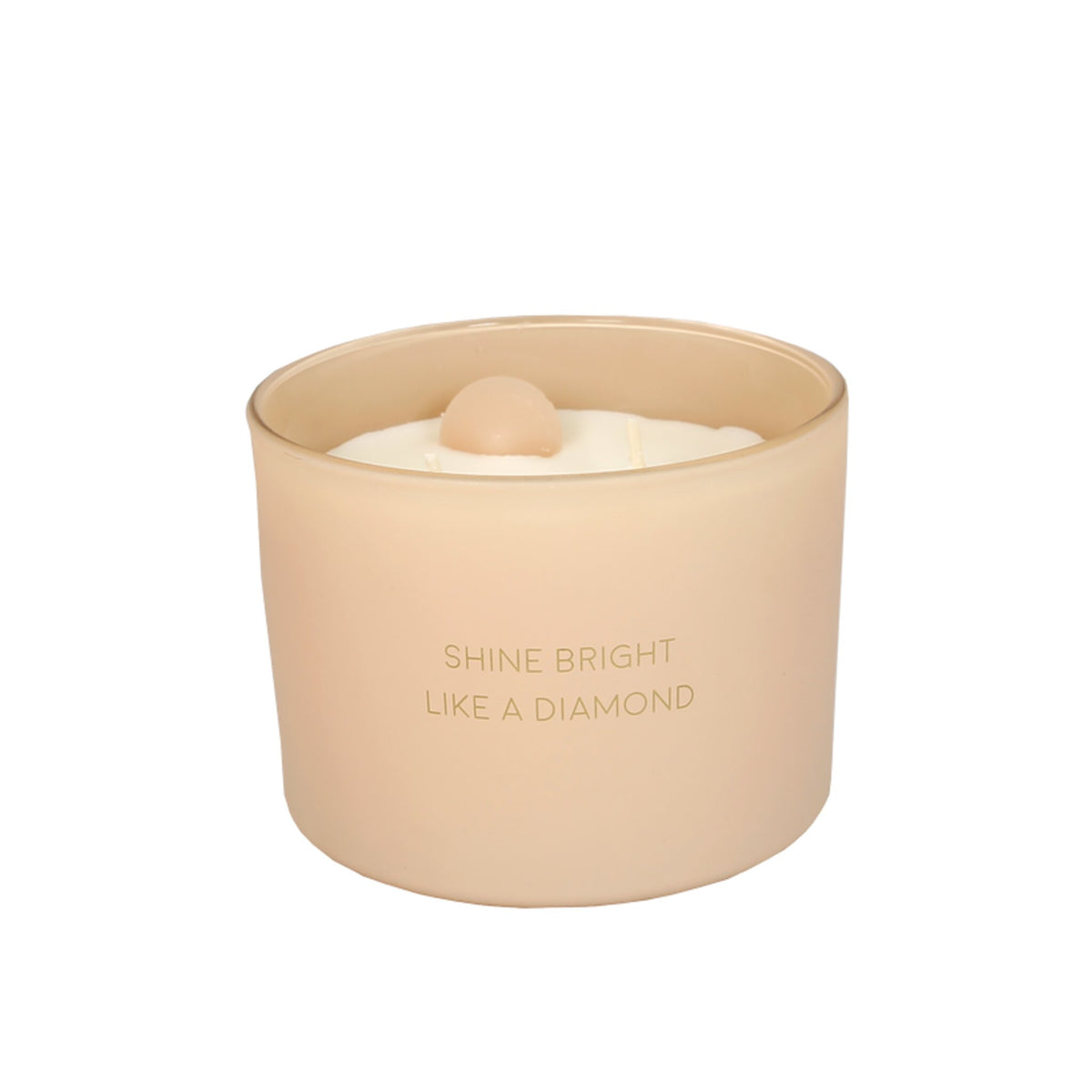 Scented soy candle (in Glass Jar with Charm) Pink / "Shine bright like a diamond"