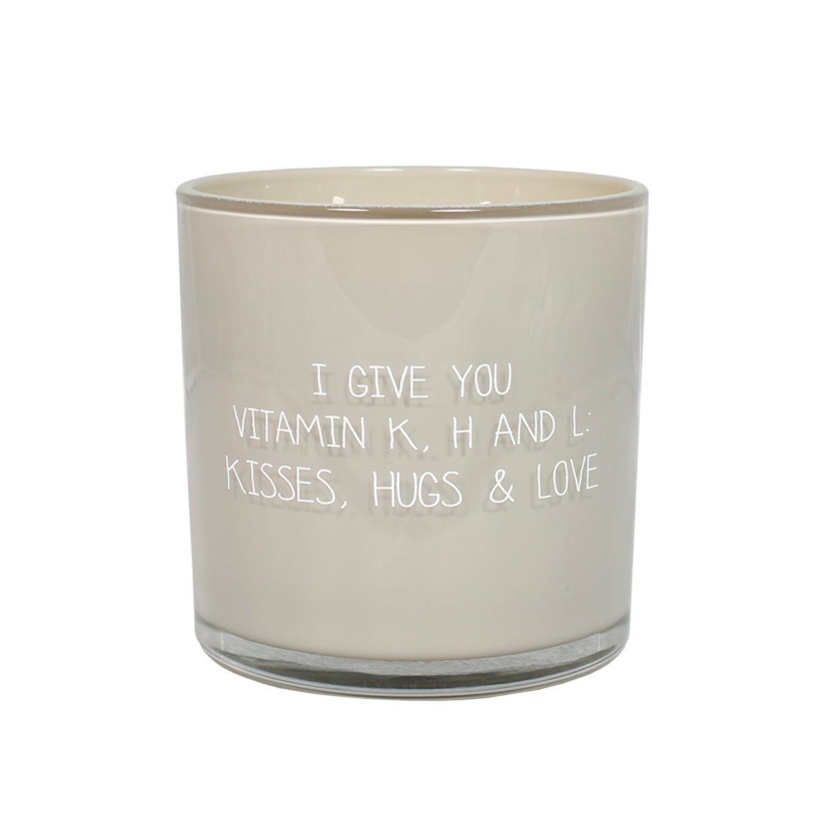 My Flame Lifestyle Scented Soy Candle in Glass Jar Sand / "I give you vitamin K,H & L"