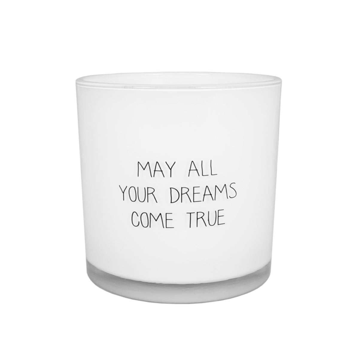 My Flame Lifestyle Scented Soy Candle in Glass Jar White / "May all your dreams come true"