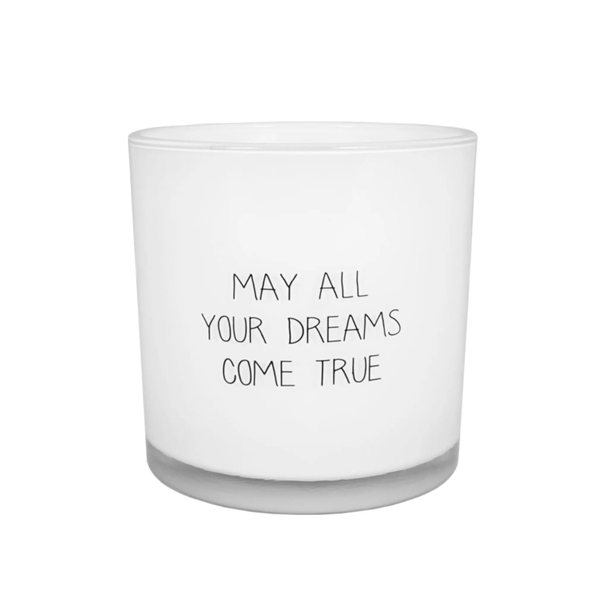 My Flame Lifestyle Scented Soy Candle in Glass Jar White / "May all your dreams come true" My Flame Lifestyle