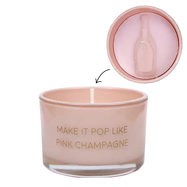 My Flame Lifestyle Scented Soy Candle in Glass Jar with Double Charm My Flame Lifestyle