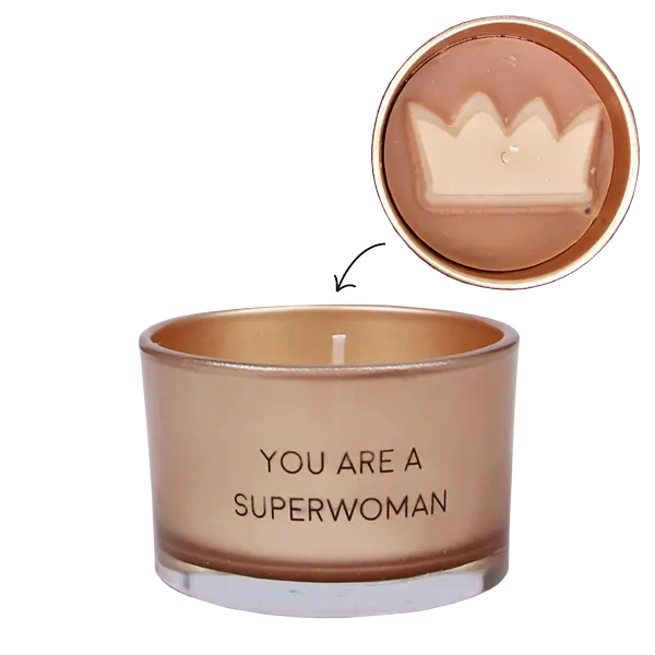 My Flame Lifestyle Scented Soy Candle in Glass Jar with Double Charm My Flame Lifestyle