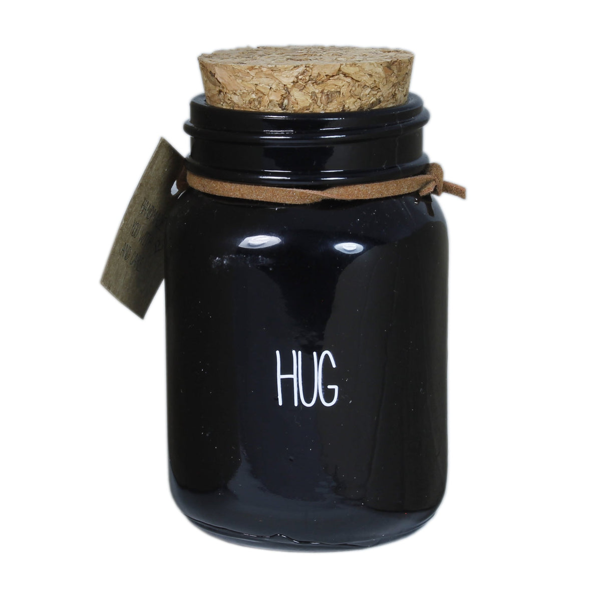 My Flame Lifestyle Scented Soy Candle in Glass Jar black / "Hug"