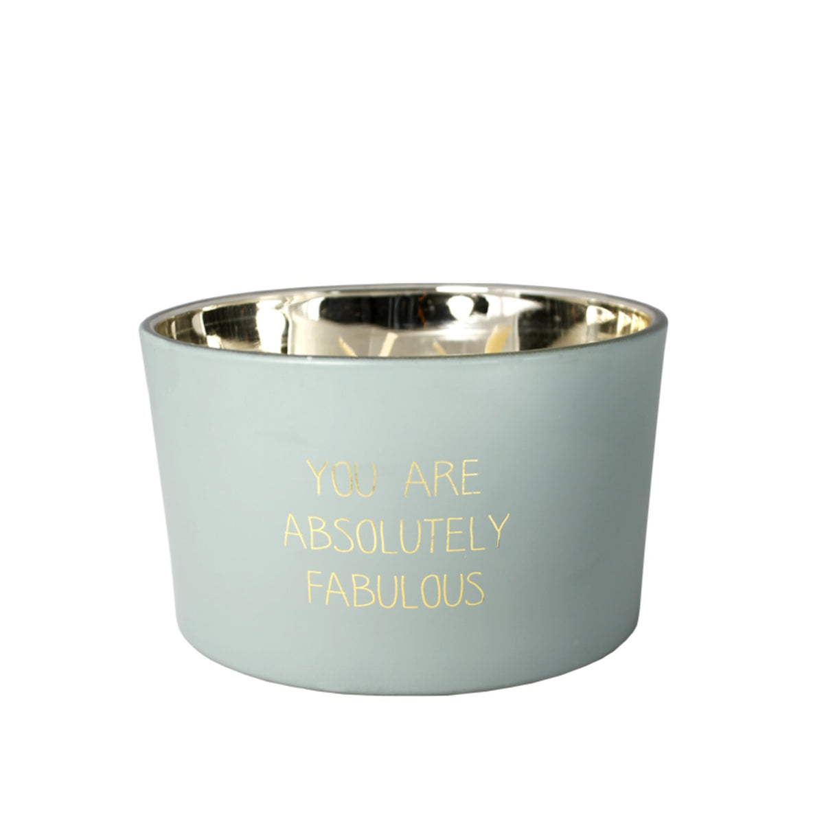 My Flame Lifestyle Scented Soy Candle in Glass Jar Green / "You are absolutely fabulous"