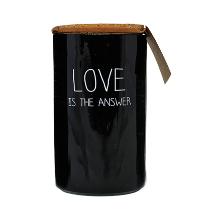 My Flame Lifestyle Scented Soy Candle in Glass Jar Cashmere / "Love is the answer"
