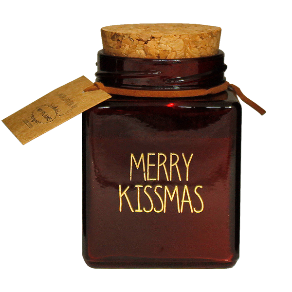 My Flame Lifestyle Scented Soy Candle in Glass Jar Glow / "Merry Kissmas"