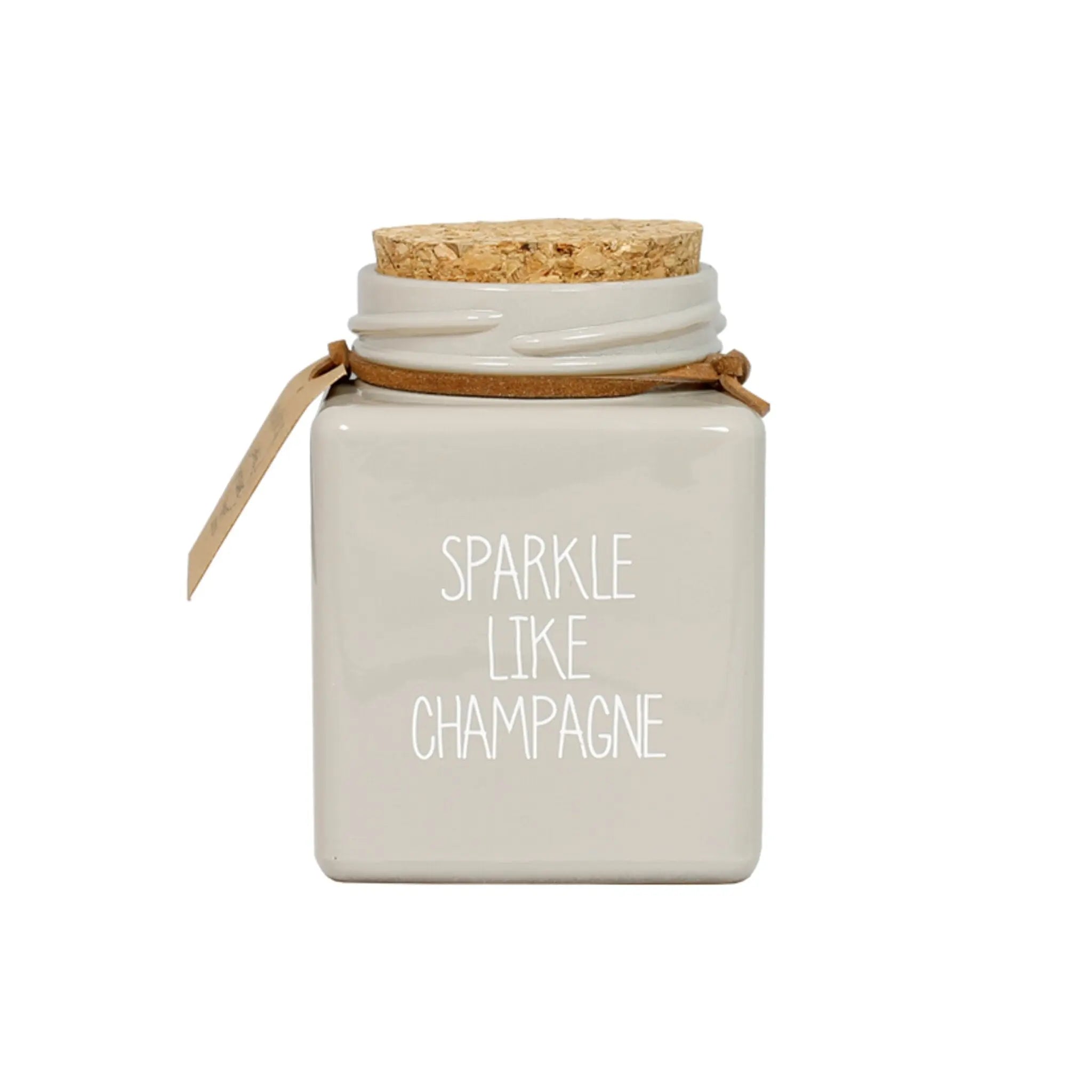 My Flame Lifestyle Scented Soy Candle in Glass Jar Sand / "Sparkle like champagne" My Flame Lifestyle