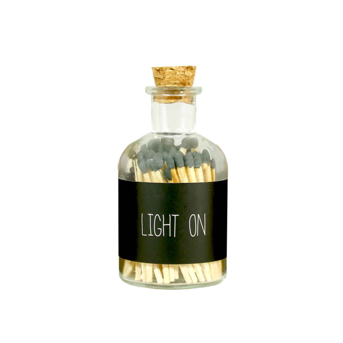 Matches (in Glass Bottle) Black. / "Light on"