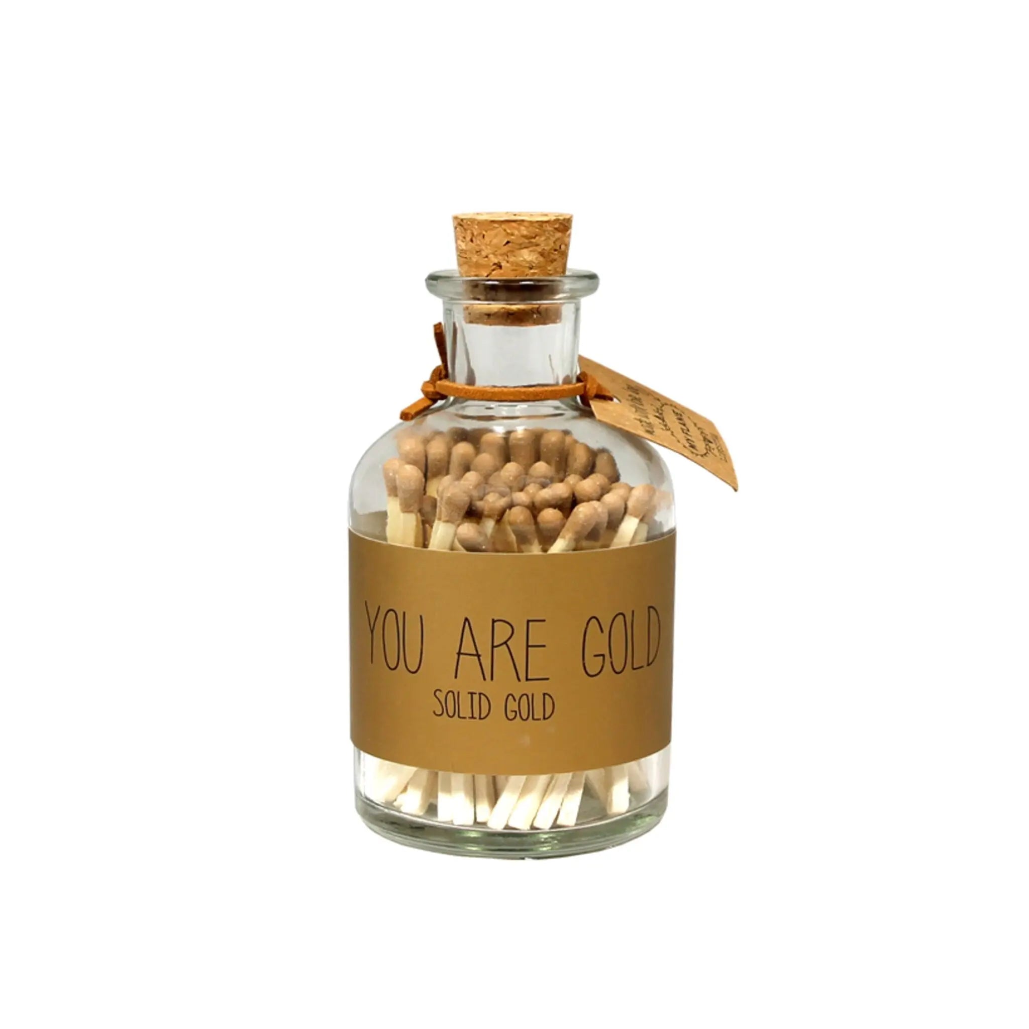 Matches (in Glass Bottle) Gold / "You are gold, solid gold" My Flame Lifestyle