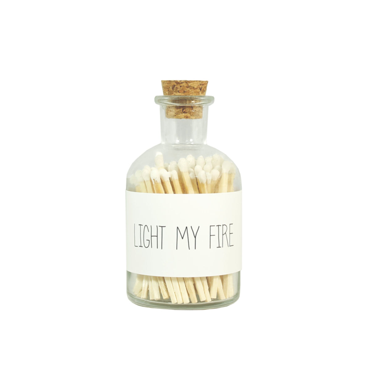 Matches (in Glass Bottle) White / "Light my fire"