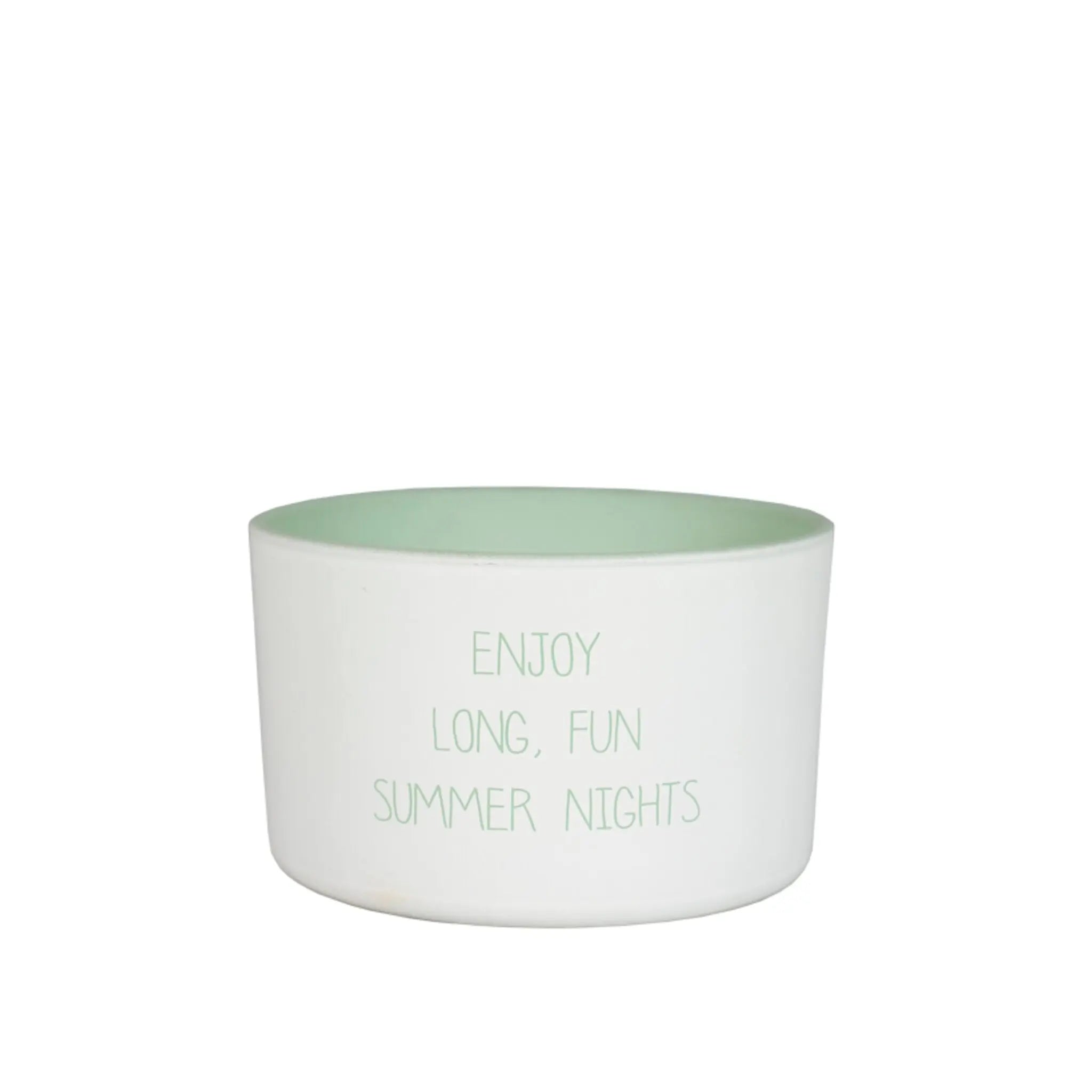 Outdoor Scented Soy Candle White / "Enjoy long, fun summer nights" My Flame Lifestyle