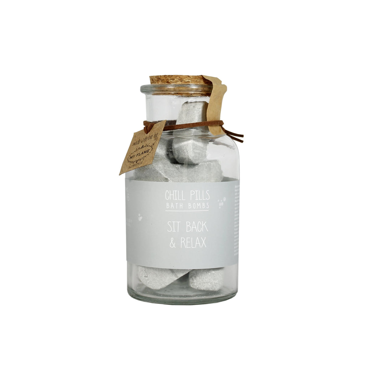 Bath Bombs in Storage Jar Grey / "Sit back & relax"