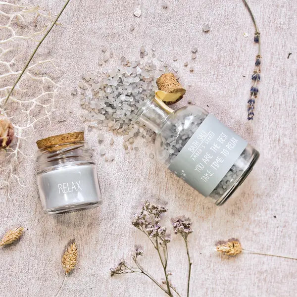 My Flame Lifestyle Spa giftbox - Bath salt and organic candle My Flame Lifestyle