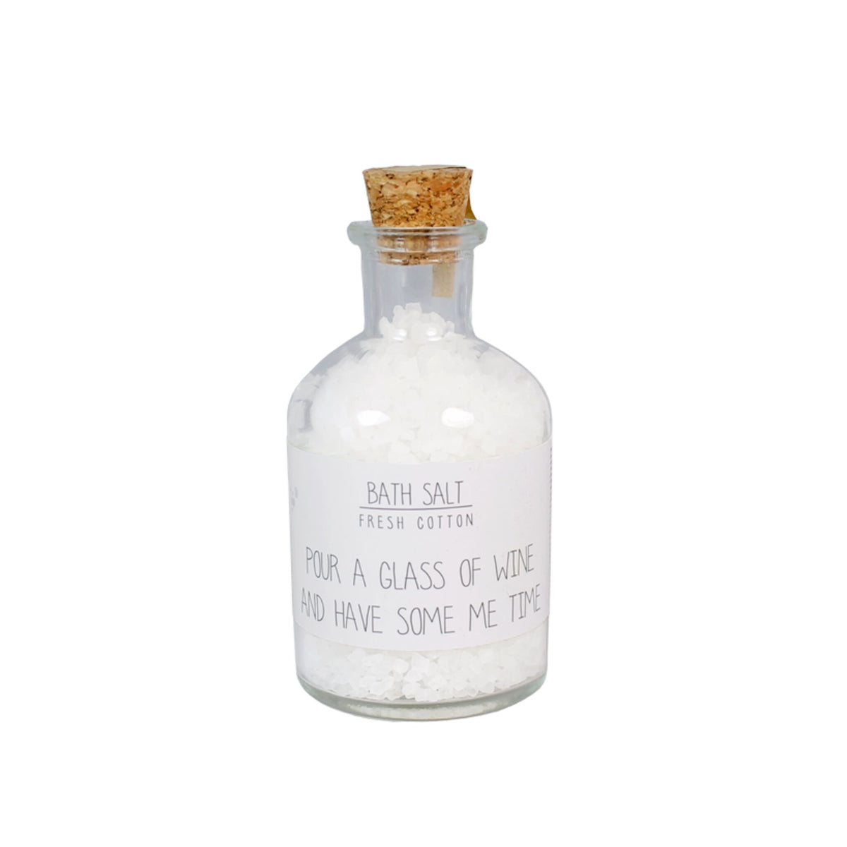 Bath salts (In a Glass Jar) White / "Pour a glass of wine and have some me time"
