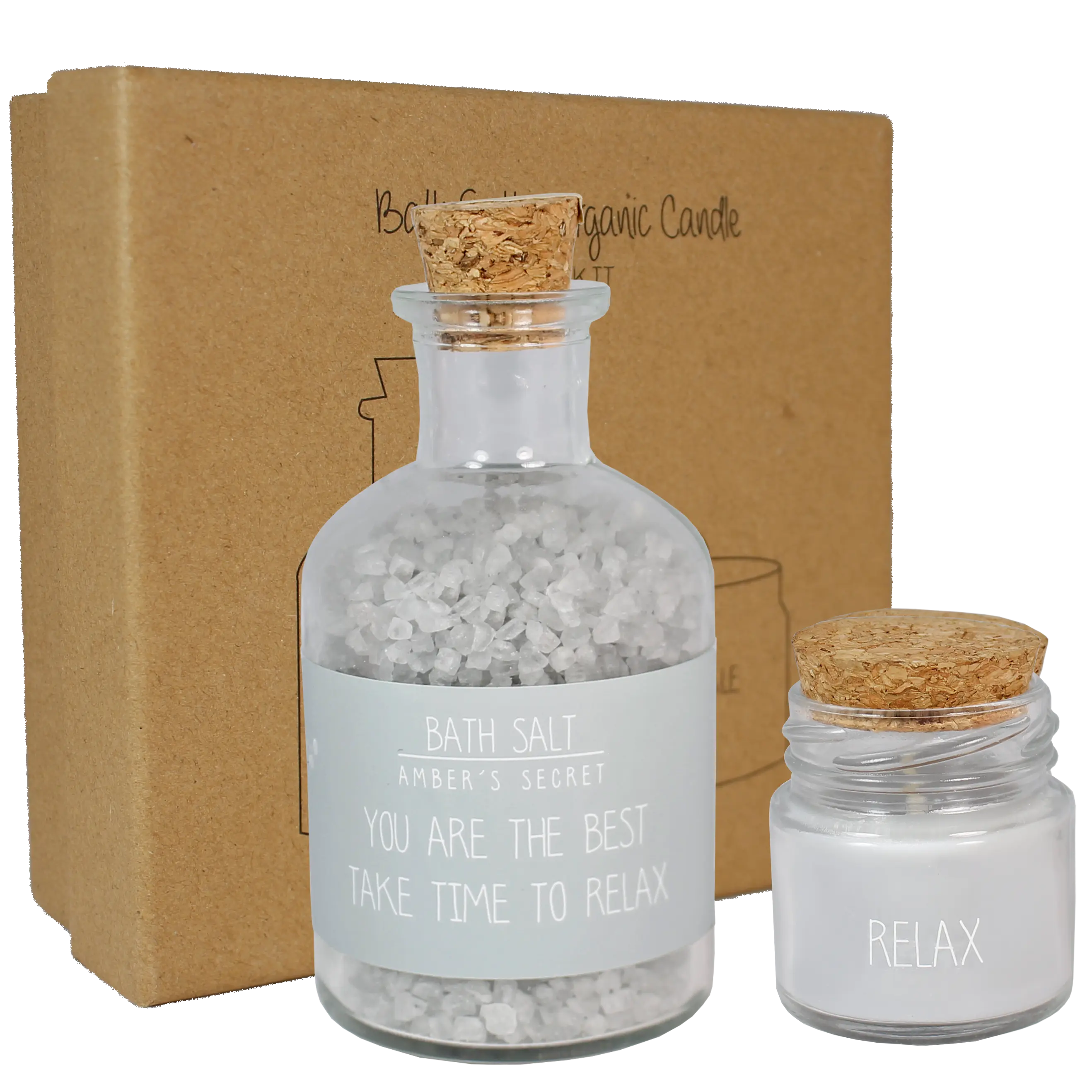 My Flame Lifestyle Spa giftbox - Bath salt and organic candle My Flame Lifestyle