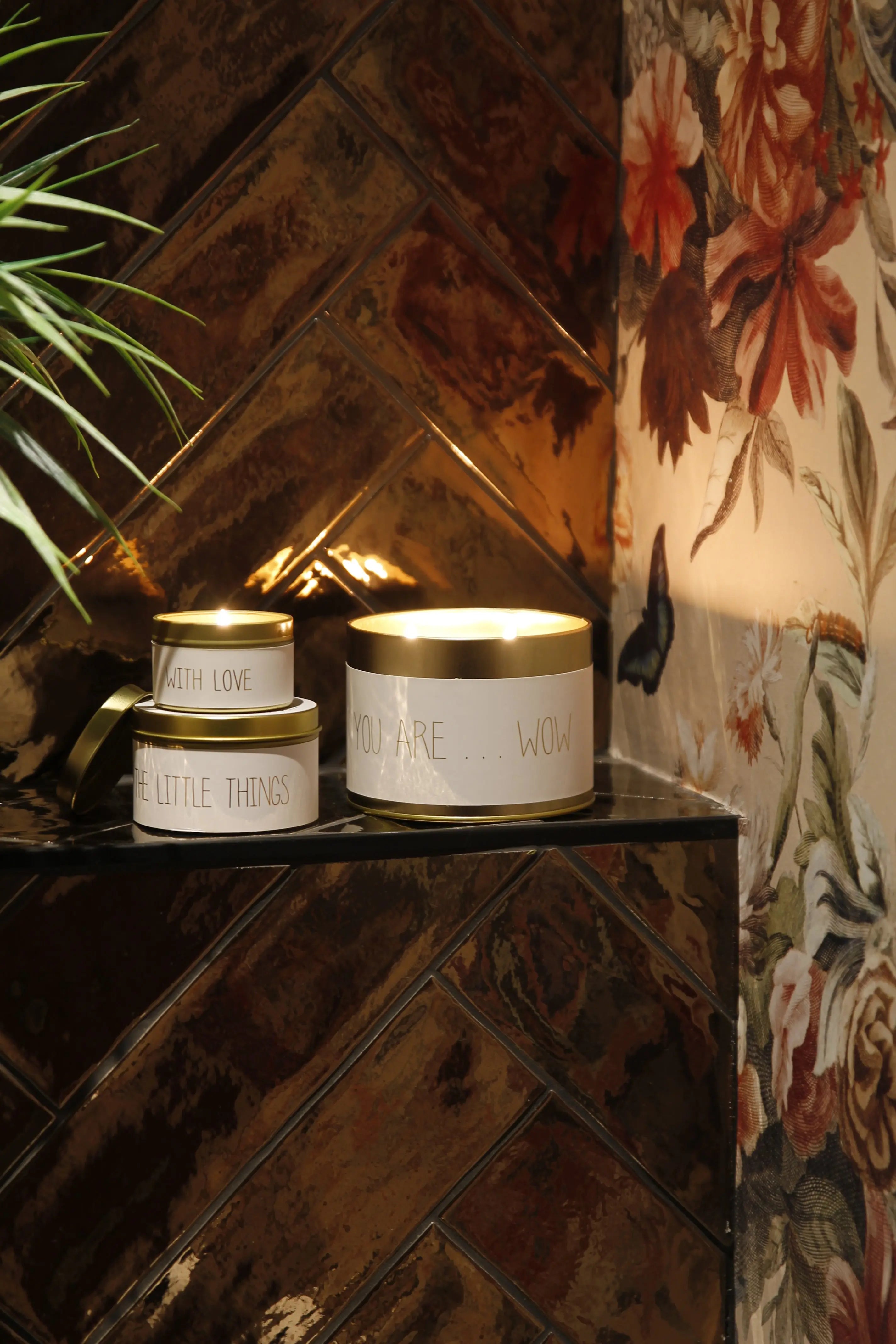 My Flame Lifestyle Medium Scented soy candle in tin (gold) My Flame Lifestyle