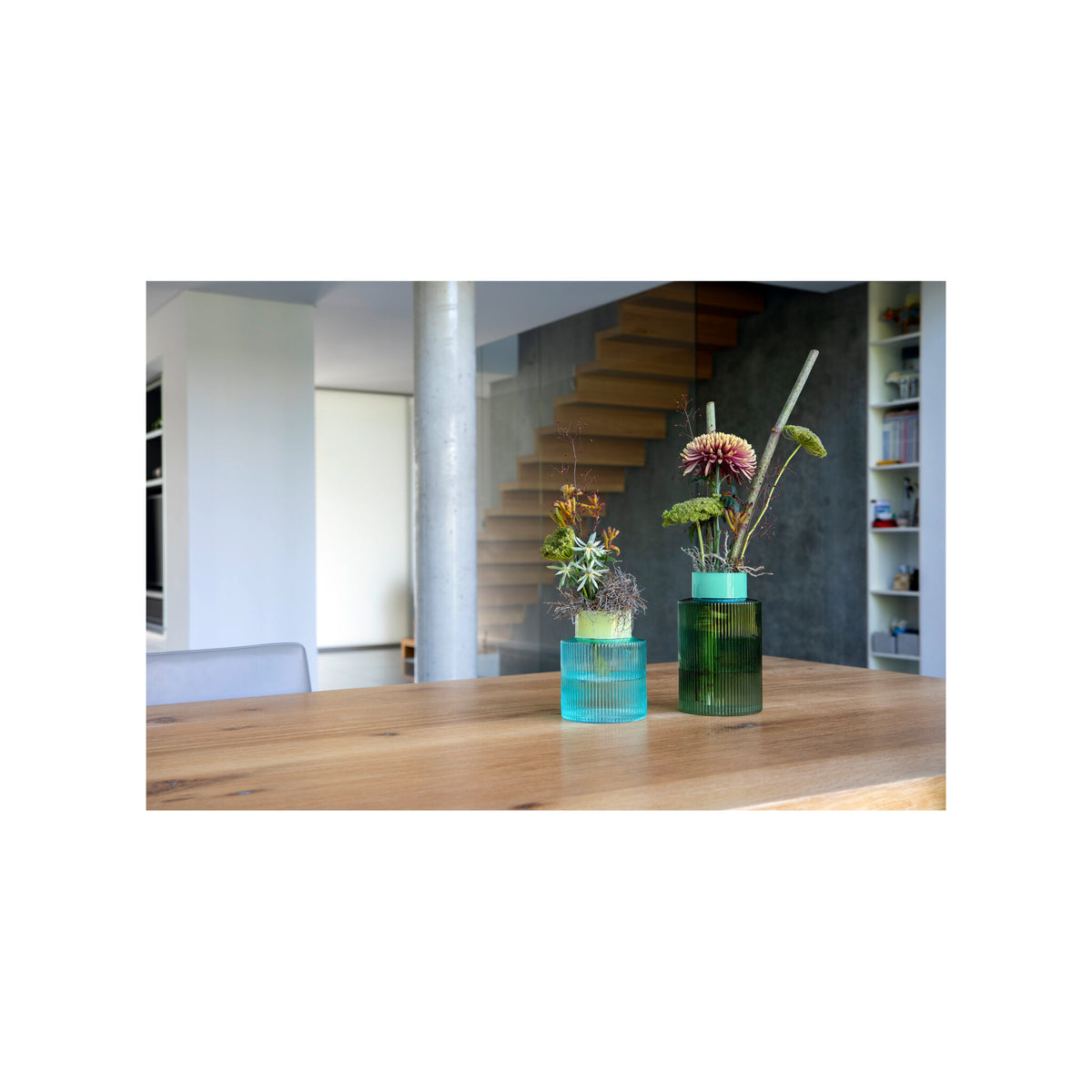 Glass vase 'Groove'