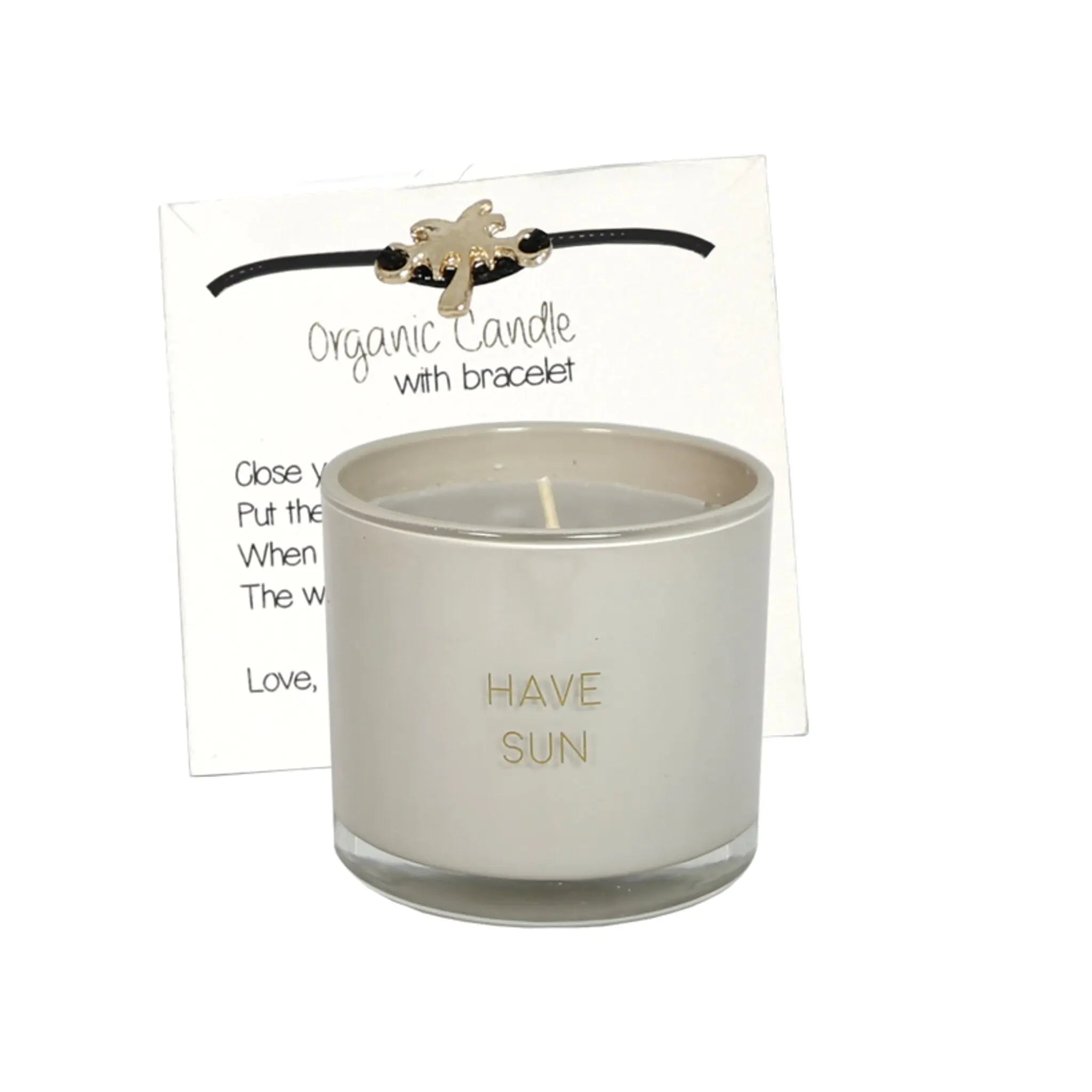 Scented soy candle (in Glass Jar with Bracelet) Sand / "Have sun" My Flame Lifestyle