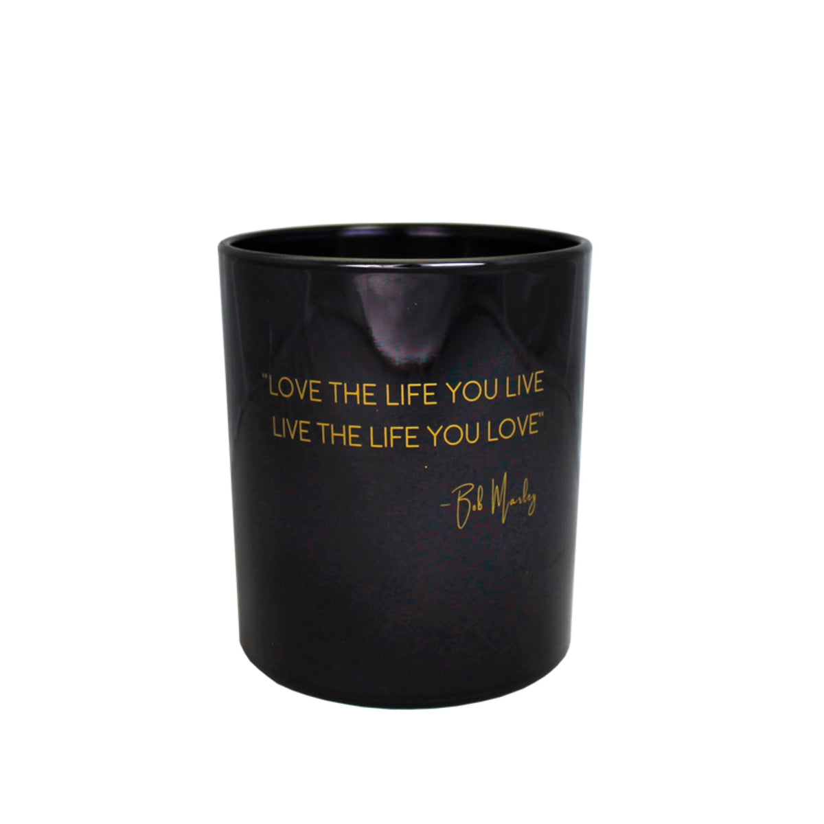 My Flame Lifestyle Scented Soy Candle in Glass Jar Black / "Love the Life you Live. Live the Life you Love."