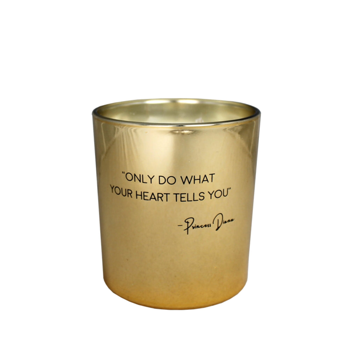 My Flame Lifestyle Scented Soy Candle in Glass Jar Gold / "Only do what your heart tells you"